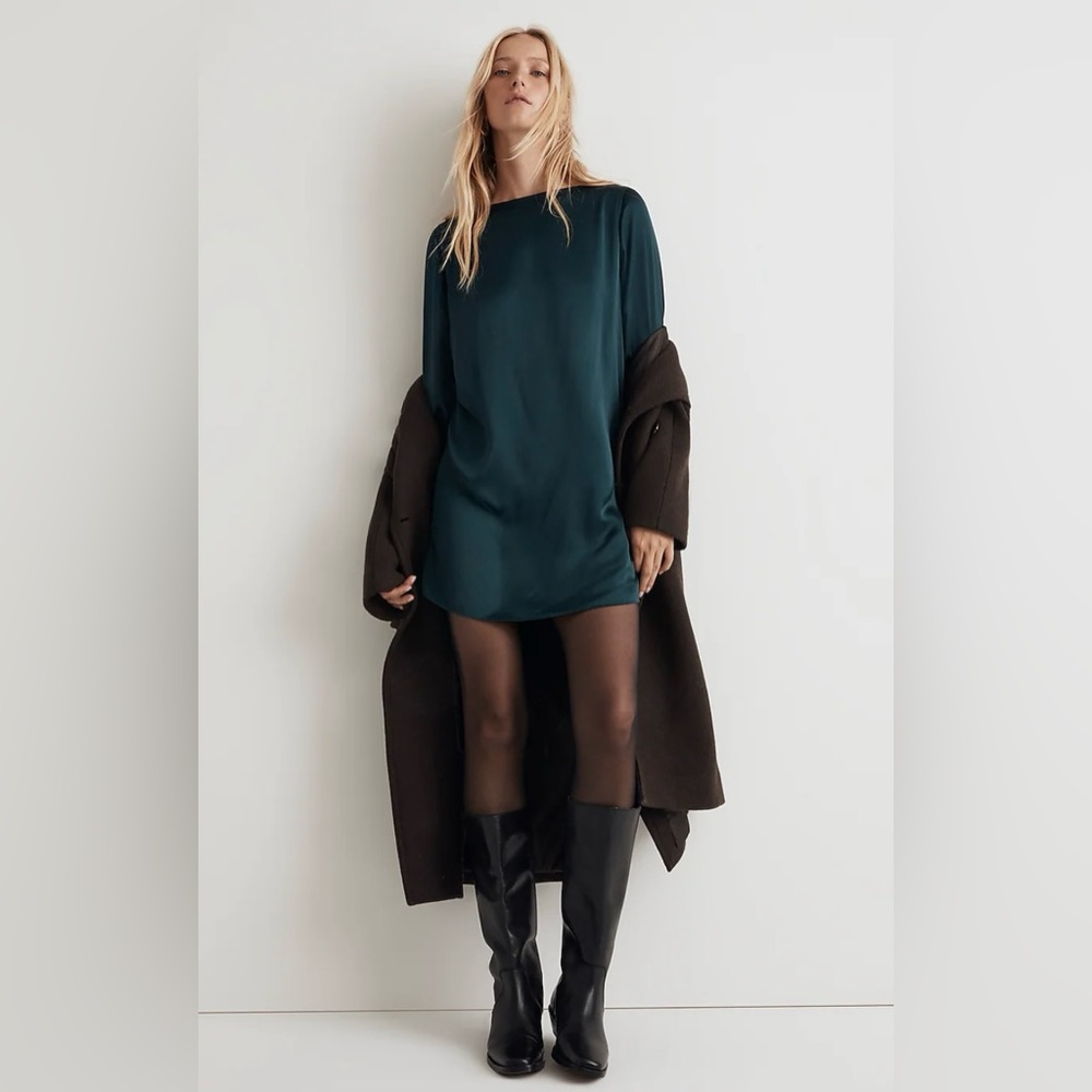 Madewell Shift Mini Dress in Teal